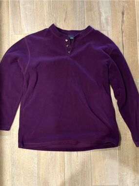 Plum Half-Zip Pullover Sweatshirt